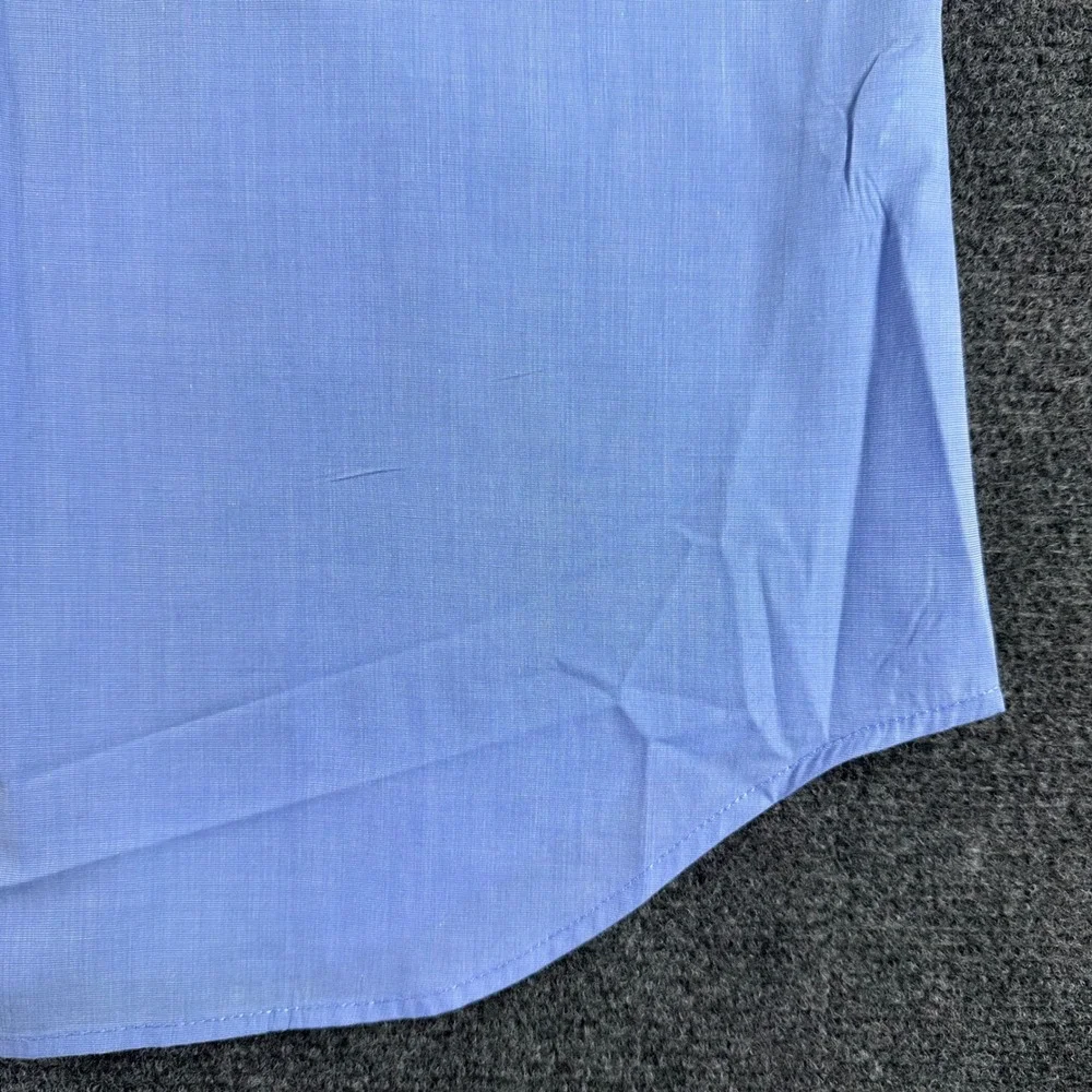 Banana Republic Button Down Mens XL Blue Luxe Stretch Poplin Grant Slim Fit